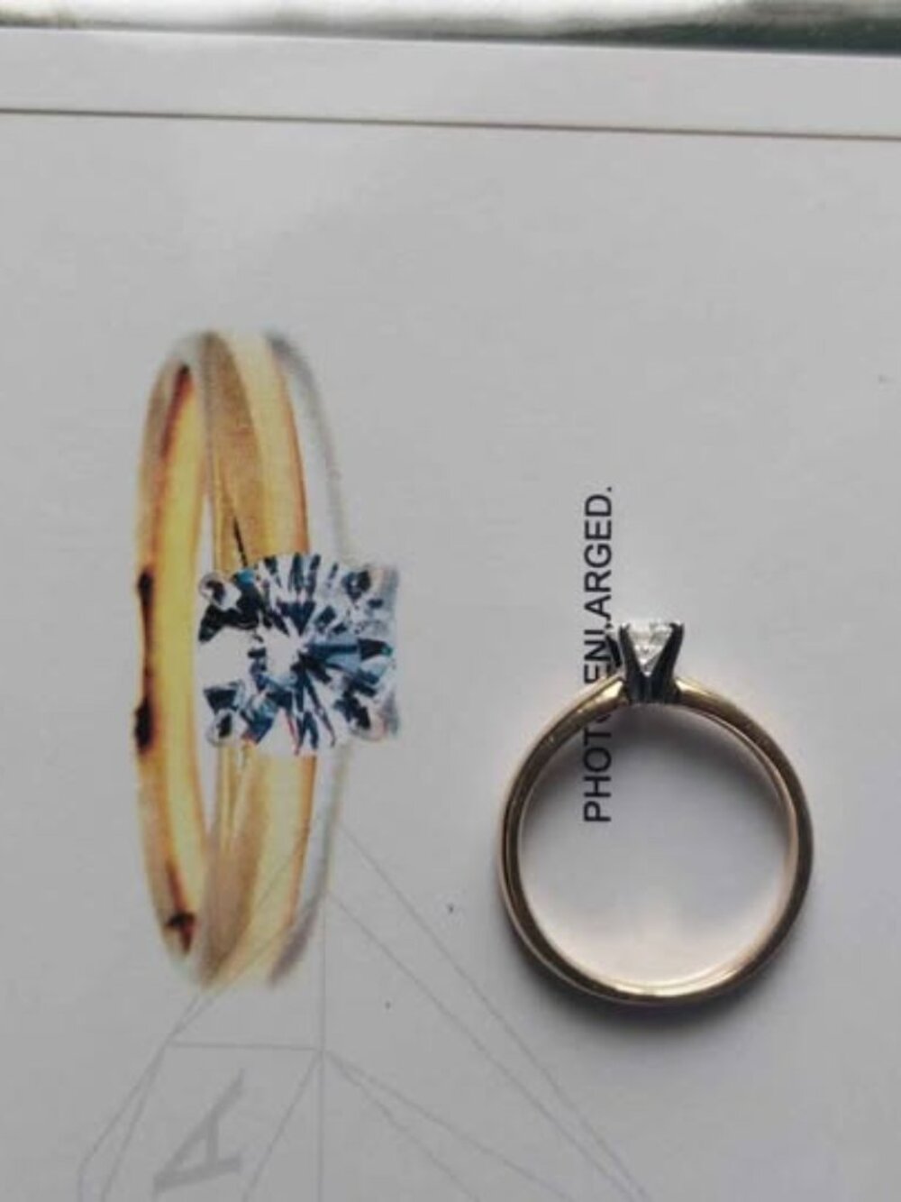 Diamond Solitaire Ring Gold - Picture 6 of 10